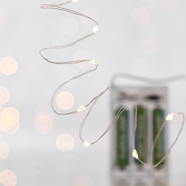 67dbbcaba4fa4c7c9acbdb90e948cd17 ΣΕΙΡΑ, 20 MINI LED, ΜΠΑΤΑΡΙΑΣ 3xAA, ΧΡΟΝΟΔΙΑΚΟΠΤΗ, ΑΣΗΜΙ ΧΑΛΚΙΝΟ ΚΑΛΩΔΙΟ, ΘΕΡΜΟ ΛΕΥΚΟ LED ANA 10cm, ΠΡΟΕΚΤΑΣΗ ΠΑΡΟΧΗΣ 10cm, IP20 (600-07921) - Image 1