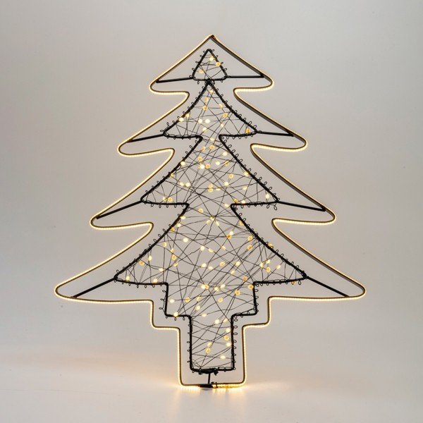 823c9cb6d79f4aaf86c64167475854c5 ΦΩΤΙΖΟΜΕΝΟ ΔΕΝΤΡΟ 37x45cm, 100 MINI LED, ΜΕΤΑΣΧΗΜΑΤΙΣΤΗ, ΜΑΥΡΟΣ ΜΕΤΑΛΛΙΚΟΣ ΣKEΛETOΣ, ΜΑΥΡΟ ΧΑΛΚΙΝΟ ΚΑΛΩΔΙΟ, ΘΕΡΜΟ ΛΕΥΚΟ LED, ΘΕΡΜΗ ΛΕΥΚΗ COB ΤΑΙΝΙΑ LED 2m, ΠΡΟΕΚΤΑΣΗ ΠΑΡΟΧΗΣ 3m, IP44 (600-23644) - Image 1