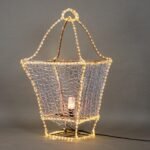 ΕΠΑΓΓΕΛΜΑΤΙΚΟ ΣΧΕΔΙΟ, ΕΠΙΔΑΠΕΔΙΟ ΦΑΝΑΡΙ 3D, LED ΦΩΤΟΣΩΛΗΝΑ, ΘΕΡΜΟ ΛΕΥΚΟ, 102x54x54cm, IP65 (600-23397)