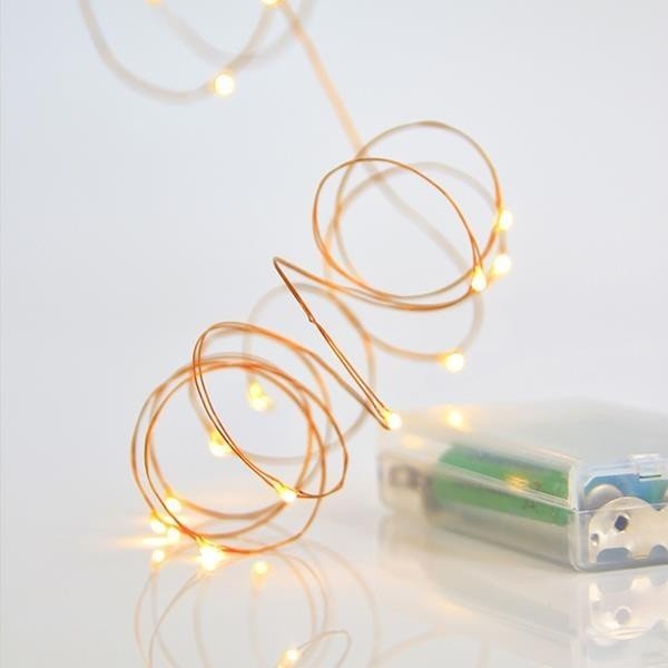 9bd684ff3a7b47188b9931737ff3182f ΣΕΙΡΑ, 20 MINI LED, ΜΠΑΤΑΡΙΑΣ 3xAA, ΧΡΟΝΟΔΙΑΚΟΠΤΗ, ΜΠΡΟΝΖΕ ΧΑΛΚΙΝΟ ΚΑΛΩΔΙΟ, ΘΕΡΜΟ ΛΕΥΚΟ LED ANA 10cm, ΠΡΟΕΚΤΑΣΗ ΠΑΡΟΧΗΣ 10cm, IP20 (600-07931) - Image 1