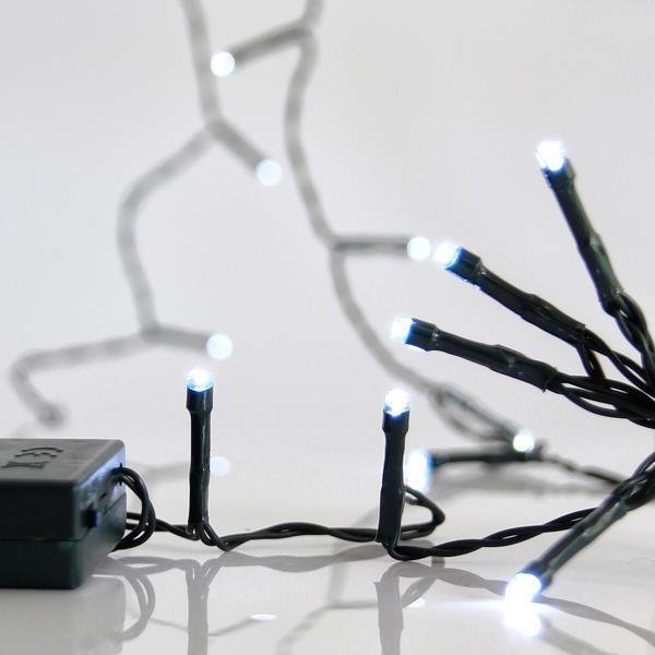 a2c21b29a5744311b9d7816c60911bfb ΣΕΙΡΑ, 50 LED 5mm, ΜΠΑΤΑΡΙΑΣ 3xAA, ΧΡΟΝΟΔΙΑΚΟΠΤΗΣ, ΠΡΑΣΙΝΟ PVC ΚΑΛΩΔΙΟ, ΛΕΥΚΟ LED ΑΝΑ 10cm, ΠΡΟΕΚΤΑΣΗ ΠΑΡΟΧΗΣ 50cm, IP20 (600-11682) - Image 1