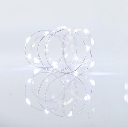 a7c7707d66fc4eaa902551ed74b55660 ΣΕΙΡΑ, 100 MINI LED, ΜΕΤΑΣΧΗΜΑΤΙΣΤΗ, 8 ΠΡΟΓΡΑΜΜΑΤΑ & ΜΝΗΜΗ, ΑΣΗΜΙ ΧΑΛΚΙΝΟ ΚΑΛΩΔΙΟ, ΛΕΥΚΟ LED ΑΝΑ 10cm, ΠΡΟΕΚΤΑΣΗ ΠΑΡΟΧΗΣ 5m, IP44 (600-07060) - Image 1