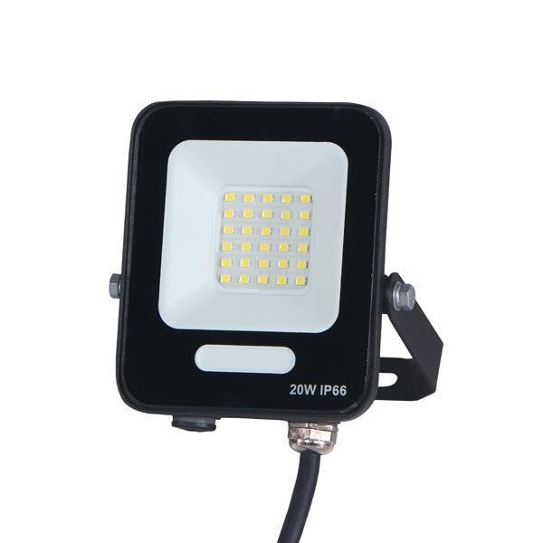 ada88dbd4ead4fd88dfb106a081de4cf ΠΡΟΒΟΛΕΑΣ LED SMD 20W ΜΑΥΡΟΣ IP66 3000K PLUS (147-69005) - Image 1