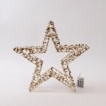 ΦΩΤΙΖΟΜΕΝΟ ΑΣΤΕΡΙ ΧΡΥΣΟ 38cm, 40 LED, ΜΠΑΤΑΡΙΑΣ 3XAA, TIMER, ΑΣΗΜΙ ΧΑΛΚΙΝΟ ΚΑΛΩΔΙΟ, ΘΕΡΜΟ ΛΕΥΚΟ LED, ΠΡΟΕΚΤΑΣΗ ΠΑΡΟΧΗΣ 30cm, IP20 (600-22579)