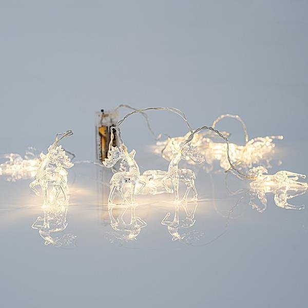 b414aa09bb784d08aab534052e7d7416 ΣΕΙΡΑ, 10 LED 5mm, ΑΚΡΥΛΙΚΑ ΤΑΡΑΝΔΑΚΙΑ, ΜΠΑΤΑΡΙΑΣ 2xAA, ΔΙΑΦΑΝΟ PVC ΚΑΛΩΔΙΟ, ΘΕΡΜΟ ΛΕΥΚΟ LED ANA 15cm, ΠΡΟΕΚΤΑΣΗ ΠΑΡΟΧΗΣ 50cm, IP20 (600-11234) - Image 1