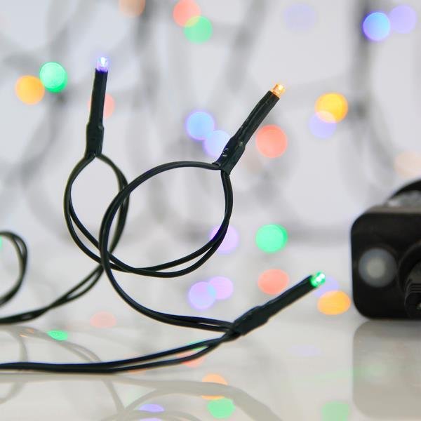 bc797a83da5e435c831a7c552f3da7fc ΣΕΙΡΑ, 100 LED 3mm, 31V ΜΕΤΑΣΧΗΜΑΤΙΣΤΗ, 8 ΠΡΟΓΡΑΜΜΑΤΑ & ΜΝΗΜΗ, ΠΡΑΣΙΝΟ PVC ΚΑΛΩΔΙΟ, ΧΡΩΜΑΤΙΣΤΟ LED ΑΝΑ 5cm, ΠΡΟΕΚΤΑΣΗ ΠΑΡΟΧΗΣ 3m, ΙΡ44 (600-13169) - Image 1