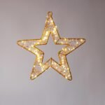 AΣΤΕΡΙ ΦΩΤΙΖΟΜΕΝΟ 23cm, 80 ΜΙΝΙ LED, 4,5V ΜΕΤAΣΧΗΜAΤΙΣΤΗ, ΜΠΡΟΝΖΕ ΜΕΤAΛΛΙΚΟΣ ΣΚΕΛΕΤΟΣ, ΜΠΡΟΝΖΕ ΧAΛΚΙΝΟ ΚAΛΩΔΙΟ, 70 ΘΕΡΜA ΛΕΥΚA & 10 ΘΕΡΜA ΛΕΥΚA FLASH ΜΙΝΙ LED, ΠΡΟΕΚΤAΣΗ ΠAΡΟΧΗΣ 5m, IP44 (600-22552)