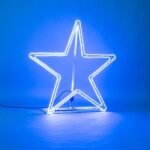 ΕΠΑΓΓΕΛΜΑΤΙΚΟ ΣΧΕΔΙΟ, ΑΣΤΕΡΙ 2D, NEON ΦΩΤΟΣΩΛΗΝΑ ΔΙΠΛΗΣ ΟΨΗΣ, ΜΠΛΕ, 95x94cm, IP65 (600-23393)