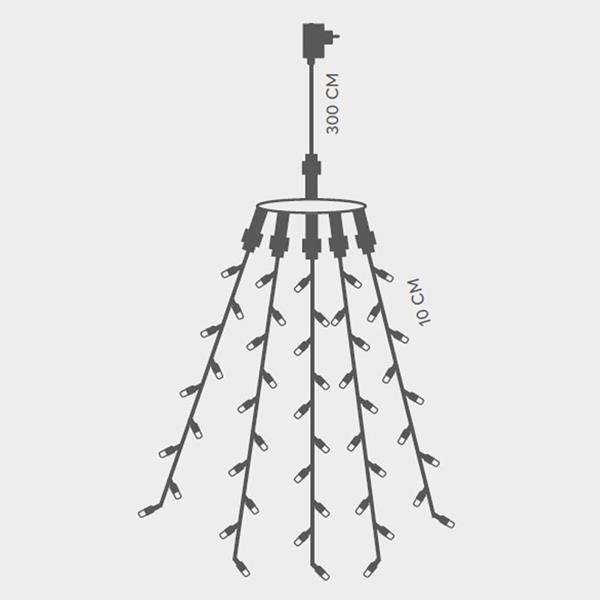 c325d3c264dd4504a8d0f186c59701db ΧΤΑΠΟΔΙ, 175 LED 3mm, 31V ΜΕΤΑΣΧΗΜΑΤΙΣΤΗ, ΠΡΑΣΙΝΟ PVC ΚΑΛΩΔΙΟ, ΛΕΥΚΟ LED ΑΝΑ 10cm (5 ΣΕΙΡΕΣ x 35 LED), ΠΡΟΕΚΤΑΣΗ ΠΑΡΟΧΗΣ 3m, ΙΡ44 (600-11390) - Image 1