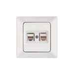 ΠΡΙΖΑ DATA CAT 6 RJ 45 ΔΙΠΛΗ ΛΕΥΚΗ (152-16016)