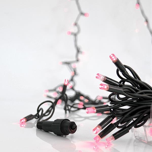 d46a0f14d30c464aa65bd337dbb3082d ΣΕΙΡΑ, 100 LED 5mm ΜΕ ΚΑΛΥΜΜΑ, 230V, 3 ΕΠΕΚΤΑΣΕΙΣ ΕΩΣ 9 ΣΕΤ, ΠΡΑΣΙΝΟ ΚΑΟΥΤΣΟΥΚ ΚΑΛΩΔΙΟ, ΡΟΖ LED ANA 10cm, ΠΡΟΕΚΤΑΣΗ ΠΑΡΟΧΗΣ 1.5m, ΙΡ65 (600-11112) - Image 1