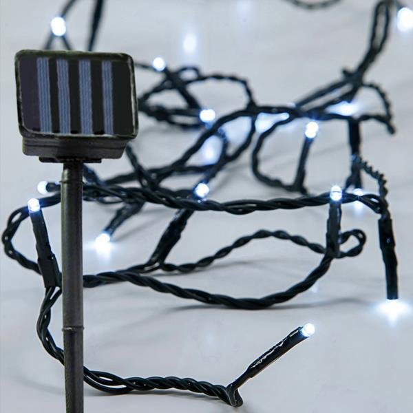 d5781ae01bd94d8aa8499e393c3f4f38 ΣΕΙΡΑ, 96 LED 5mm, HΛΙΑΚΟ ΣΥΛΛΕΚΤΗ ΜΕ ΑΙΣΘΗΤΗΡΑ ΦΩΤΟΣ, ΣΤΑΘΕΡΟ/FLASH ΠΡΟΓΡΑΜΜΑ, ΠΡΑΣΙΝΟ PVC ΚΑΛΩΔΙΟ, ΛΕΥΚΟ LED ΑΝΑ 10cm, ΠΡΟΕΚΤΑΣΗ ΠΑΡΟΧΗΣ 1m, IP44 (600-04160) - Image 1