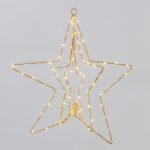 ΤΡΙΠΛΟ ΑΣΤΕΡΙ ΦΩΤΙΖΟΜΕΝΟ 40cm, 90 MINI LED, ΜΕΤΑΣΧΗΜΑΤΙΣΤΗ, TIMER, ΣΑΜΠΑΝΙ ΜΕΤΑΛΛΙΚΟΣ ΣΚΕΛΕΤΟΣ, ΑΣΗΜΙ ΧΑΛΚΙΝΟ KAΛΩΔIO, ΘΕΡΜΟ ΛΕΥΚΟ LED & ΘΕΡΜΟ ΛΕΥΚΟ FLASH LED, ΠΡΟΕΚΤΑΣΗ ΠΑΡΟΧΗΣ 3m, IP44 (600-22607)