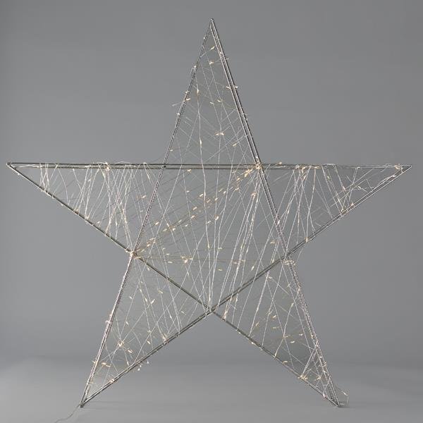 e88f4b8027214191a376758ae6c3f46a ΑΣΤΕΡΙ ΦΩΤΙΖΟΜΕΝΟ 78cm, 240 LED, ΜΕΤΑΣΧΗΜΑΤΙΣΤΗ, TIMER, ΑΣΗΜΙ ΜΕΤΑΛΛΙΚΟΣ ΣΚΕΛΕΤΟΣ, ΑΣΗΜΙ ΧΑΛΚΙΝΟ ΚΑΛΩΔΙΟ, ΘΕΡΜΟ ΛΕΥΚΟ LED, ΠΡΟΕΚΤΑΣΗ ΠΑΡΟΧΗΣ 5m, IP44 (600-22461) - Image 1