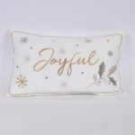 ΜΑΞΙΛΑΡΙ ΛΕΥΚΟ, ΜΕ ΧΡΥΣΗ ΕΠΙΓΡΑΦΗ JOYFUL, 30x50cm (600-46022)