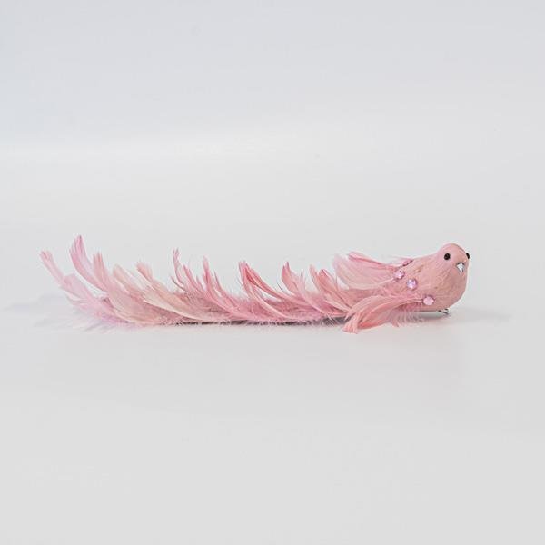 eb391db0d5564f07a275f10dd616b21e ΠΟΥΛΙ, ΡΟΖ, ΜΕ ΠΟΥΠΟΥΛΑ, GLITTER ΚΑΙ ΠΕΤΡΑΔΙΑ, ΜΕ ΜΕΓΑΛΗ ΟΥΡΑ, 35x6x7cm (600-45708) - Image 1
