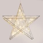 ΑΣΤΕΡΙ ΦΩΤΙΖΟΜΕΝΟ 110cm, 480 LED, 4,5V ΜΕΤΑΣΧΗΜΑΤΙΣΤΗ, TIMER, ΑΣΗΜΙ ΜΕΤΑΛΛΙΚΟΣ ΣΚΕΛΕΤΟΣ, ΑΣΗΜΙ ΧΑΛΚΙΝΟ ΚΑΛΩΔΙΟ, ΘΕΡΜΟ ΛΕΥΚΟ LED, ΠΡΟΕΚΤΑΣΗ ΠΑΡΟΧΗΣ 5m, IP44 (600-22463)