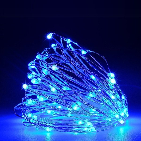 f2d9b802257a44738f4a5606f233c454 ΣΕΙΡΑ, 100 MINI LED, ΜΕΤΑΣΧΗΜΑΤΙΣΤΗ, ΣΤΑΘΕΡΟ, ΑΣΗΜΙ ΧΑΛΚΙΝΟ ΚΑΛΩΔΙΟ, ΜΠΛΕ LED ΑΝΑ 10cm, ΠΡΟΕΚΤΑΣΗ ΠΑΡΟΧΗΣ 5m, ΙΡ44 (600-07316) - Image 1