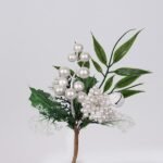 ΠΙΚΑΚΙ ΜΕ ΛΕΥΚΑ BERRIES ΚΑΙ ΚΟΥΔΟΥΝΑΚΙ, 20cm (600-46694)