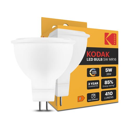 media-1652444747519 KODAK Max Λαμπτήρας LED Spot από Aλουμίνιο & Πλαστικό 5W MR16 100° 4000K 410lm (31.005.0015) - Image 1