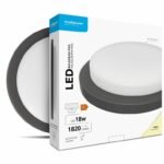 Modee LED Στρογγυλή Απλίκα 18W 4000K IP65 Μαύρο ERP (40.001.0075)