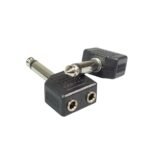 Μετατροπέας 6.3mm Αρσενικό σε 3.5mm 2x Θηλυκό XS-P034 Λευκό (02.008.0065)