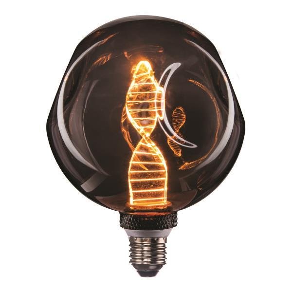 12160990def34970a39e7a91193bd0f7 ΛΑΜΠΑ LED ΓΛΟΜΠΟΣ G125 4W 55lm E27 1800K 220-240V DENTED DNA SMOKY DIMMABLE (147-78730) - Image 1