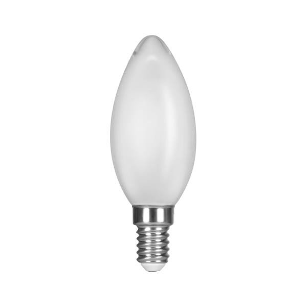 3e5d692866c8446fb08b5cb496c90139 ΛΑΜΠΑ LED ΚΕΡΙ CROSSED FILAMENT 4.2W 480lm E14 6500K 220-240V MILKY (147-78140) - Image 1