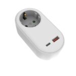 ΑΝΤΑΠΤΟΡΑΣ ΣΟΥΚΟ ΜΕ 2 USB (Type C+ Type A) ΛΕΥΚΟ ΜΕ ΠΡΟΣΤΑΣΙΑ ΕΠΑΦΩΝ (147-09014)