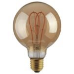 ΛΑΜΠΑ LED G125 FILAMENT "DECOR" 5W 300lm E27 2000K 220-240V DIMMABLE GOLD (147-78703)