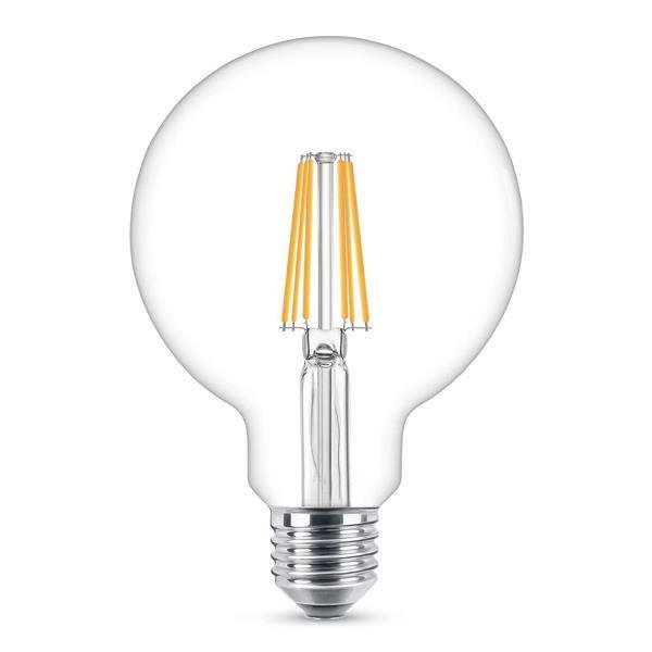 ac28e1e4d6fe439291dc6a6c017e23af ΛΑΜΠΑ G95 FILAMENT 7,2W 1521LM Ε27 4000K 220-240V CLEAR (147-78368) - Image 1