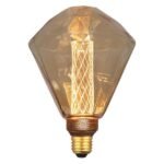 ΛΑΜΠΑ LED ΔΙΑΜΑΝΤΙ G125 3,5W 120lm Ε27 2000K 220-240V GOLD GLASS DIMMABLE (147-81824)