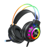 XO GE10 Gaming Ενσύρματα Ακουστικά RGB με Μικρόφωνο Μαύρα  (16.003.0202)