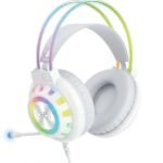 XO GE10 Gaming Ενσύρματα Ακουστικά RGB με Μικρόφωνο Λευκά  (16.003.0203)