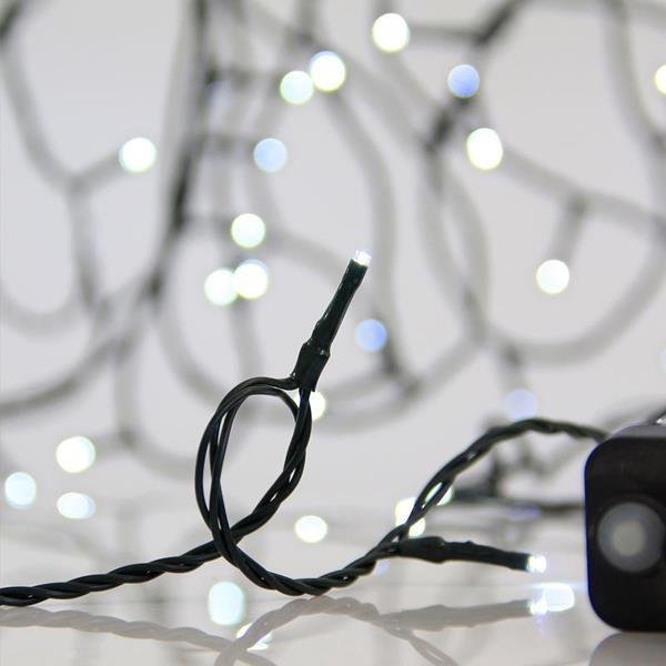 79e568ac818d4c76a6f1107d4c205714 ΣΕΙΡΑ, 300 LED 3mm, 31V ΜΕΤΑΣΧΗΜΑΤΙΣΤΗ, 8 ΠΡΟΓΡΑΜΜΑΤΑ, ΠΡΑΣΙΝΟ PVC ΚΑΛΩΔΙΟ, ΛΕΥΚΟ LED ΑΝΑ 5cm, ΠΡΟΕΚΤΑΣΗ ΠΑΡΟΧΗΣ 3m, ΙΡ44 (620-22540) - Image 1
