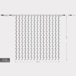 ΚΟΥΡΤΙΝΑ, 360 LED 3mm, 31V ΜΕΤΑΣΧΗΜΑΤΙΣΤΗ, 4 ΕΠΕΚΤΑΣΕΙΣ ΕΩΣ 3 ΣΕΤ, ΔΙΑΦΑΝΟ PVC ΚΑΛΩΔΙΟ, ΛΕΥΚΟ LED (H200 x W200cm), ΠΡΟΕΚΤΑΣΗ ΠΑΡΟΧΗΣ 3m, ΙΡ44 (620-22370)