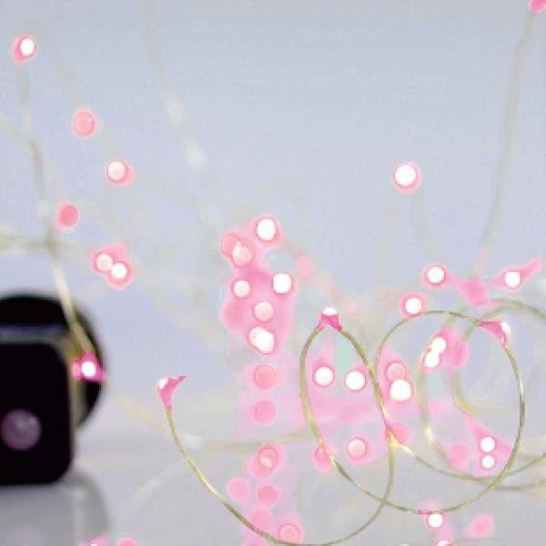 c5c52138504d447f89826be572c4d42d ΣΕΙΡΑ, 100 MINI LED, ΜΕΤΑΣΧΗΜΑΤΙΣΤΗΣ, 8 ΠΡΟΓΡΑΜΜΑΤΑ, ΑΣΗΜΙ ΧΑΛΚΙΝΟ ΚΑΛΩΔΙΟ, ΡΟΖ LED ANA 10cm, ΠΡΟΕΚΤΑΣΗ ΠΑΡΟΧΗΣ 5m, ΙΡ44 (601-11742) - Image 1