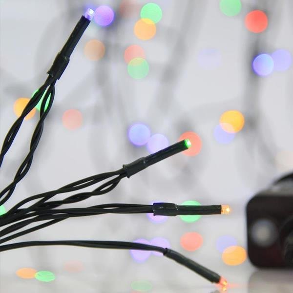 d8d18ee98c1148419234c6f3c9f454b6 ΣΕΙΡΑ, 180 LED 3mm, 31V ΜΕΤΑΣΧΗΜΑΤΙΣΤΗ, 8 ΠΡΟΓΡΑΜΜΑΤΑ, ΠΡΑΣΙΝΟ PVC ΚΑΛΩΔΙΟ, ΧΡΩΜΑΤΙΣΤΟ LED ΑΝΑ 5cm, ΠΡΟΕΚΤΑΣΗ ΠΑΡΟΧΗΣ 3m, ΙΡ44 (601-11522) - Image 1