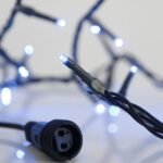 ΣΕΙΡΑ, 100 LED 3mm, 31V ΜΕΤΑΣΧΗΜΑΤΙΣΤΗ, 4 ΕΠΕΚΤΑΣΕΙΣ ΕΩΣ 3 ΣΕΤ, ΠΡΑΣΙΝΟ PVC ΚΑΛΩΔΙΟ, ΜΠΛΕ LED ΑΝΑ 5cm, ΙΡ44 (620-22335)