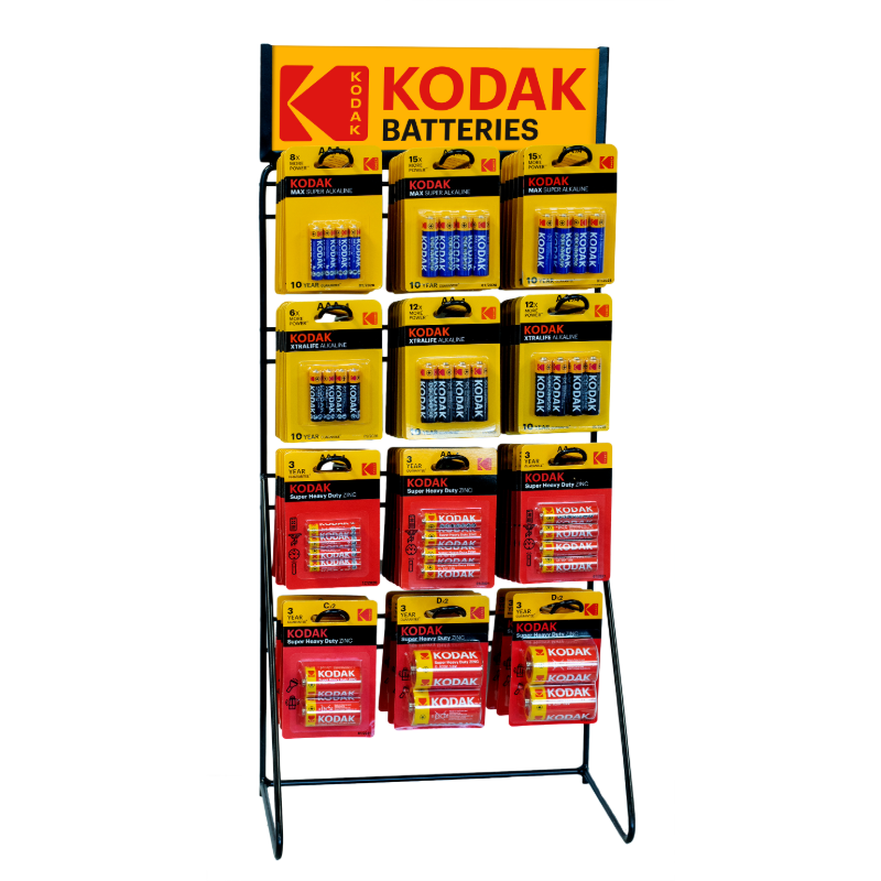 kodak-12-peg-wire-rack-battery-display-01740988440_1 Kodak Stand Προβολής Μπαταριών 12 Θέσεων (00.000.0107) - Image 1