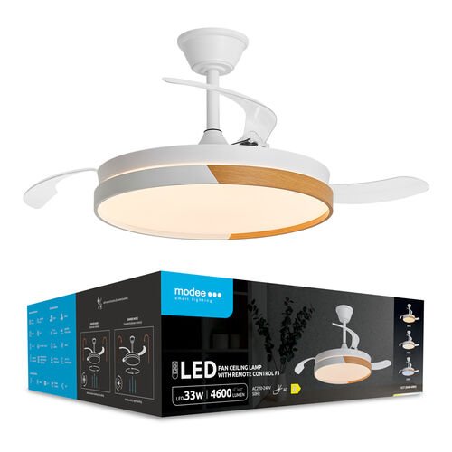 media-1769500611921 Modee Φωτιστικό & Ανεμιστήρας Οροφής LED 33W 3CCT & Τηλεχειριστήριο (40.001.0091) - Image 1