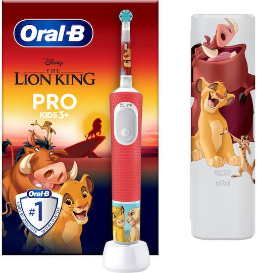 xlarge_20250416141859_d0609965 Oral-B Vitality Pro Παιδική Ηλεκτρική Οδοντόβουρτσα με Χρονόμετρο για 3+ Χρονών Lion King & Θήκη Ταξιδιού (31.001.0071) - Image 1