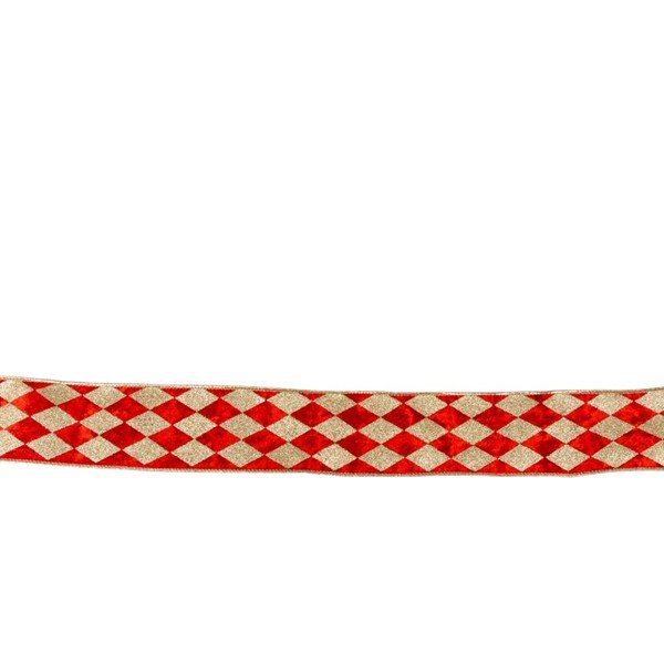 4b02c48e544b407699756a265cdf1882 ΚΟΡΔΕΛΑ ΚΟΚΚΙΝΟ ΣΑΜΠΑΝΙ ΜΕ ΡΟΜΒΟΥΣ, ΒΕΛΟΥΔΙΝΗ, ΔΙΠΛΗΣ ΟΨΗΣ, 914x6.3cm (600-49519) - Image 1