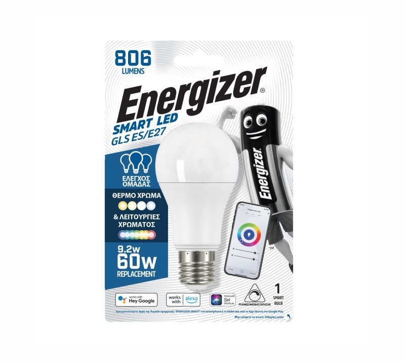 s18523 Energizer S18523 Smart Λαμπτήρας LED A60 E27 9W (04.008.0025) - Image 1