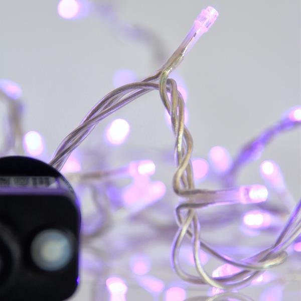 1af968f2d6c1440a831aad0f17a21748 ΣΕΙΡΑ, 240 LED 3mm, 31V ΜΕΤΑΣΧΗΜΑΤΙΣΤΗ, 8 ΠΡΟΓΡΑΜΜΑΤΑ & ΜΝΗΜΗ, ΔΙΑΦΑΝΟ PVC ΚΑΛΩΔΙΟ, ΜΩΒ LED ΑΝΑ 5cm, ΠΡΟΕΚΤΑΣΗ ΠΑΡΟΧΗΣ 3m, ΙΡ44 (600-14177) - Image 1