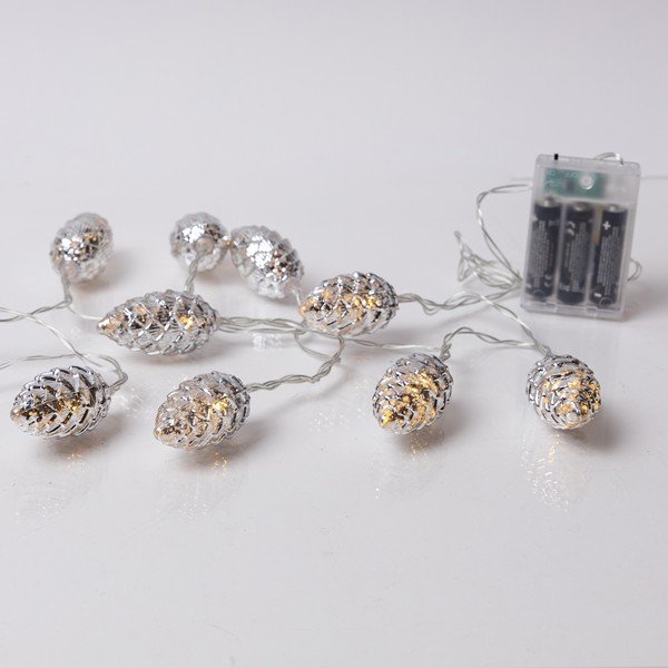 29375c6e423f497da988292c8dd518ed ΣΕΙΡΑ, 20 LED 5mm, ΑΣΗΜΙ ΚΟΥΚΟΥΝΑΡΙΑ, ΜΠΑΤΑΡΙΑΣ 3xAA, ΧΡΟΝΟΔΙΑΚΟΠΤΗ, ΔΙΑΦΑΝΟ PVC ΚΑΛΩΔΙΟ, ΘΕΡΜΟ ΛΕΥΚΟ LED ΑΝΑ 15cm, ΠΡΟΕΚΤΑΣΗ ΠΑΡΟΧΗΣ 30cm, IP20 (600-03363) - Image 1