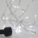 XMAS ΛΑΜΠΑΚΙ ΣΕΙΡΑ 100 LED 3mm 31V ΜΕΤΑΣΧΗΜΑΤΙΣΤΗ 4 ΕΠΕΚΤΑΣΕΙΣ ΕΩΣ 3 ΣΕΤ ΔΙΑΦΑΝΟ PVC ΚΑΛΩΔΙΟ ΛΕΥΚΟ LED ΑΝΑ 5cm ΠΑΡΟΧΗ 3m ΙP44 (600-11321)