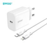 BWOO wall charger CDA233 PD 20W 1x USB-C with USB-C - Lightning cable white (GSM194960)