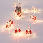XMAS ΛΑΜΠΑΚΙ ΣΕΙΡΑ 10 LED 5mm 5 ΑΚΡΥΛΙΚΕΣ ΚΑΜΠΑΝΕΣ 4cm & 5 ΖΑΧΑΡΩΤΑ 3.9cm ΜΠΑΤΑΡΙΑΣ 2AA ΔΙΑΦΑΝΟ PVC ΚΑΛΩΔΙΟ ΘΕΡΜΟ ΛΕΥΚΟ LED ANA 10cm ΠΑΡΟΧΗ 50cm IP20 (600-11237)