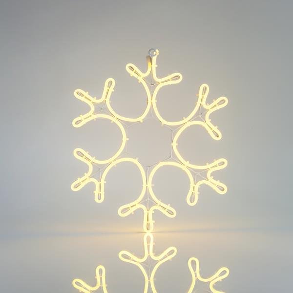 70ab3e3e04f34f89b4672d0d796d7121.jpg XMAS ΧΙΟΝΟΝΙΦΑΔΑ ΝΕΟΝ ΦΩΤΟΣΩΛΗΝΑΣ LED 3m ΜΟΝΟΚΑΝΑΛΟΣ ΘΕΡΜΟ ΛΕΥΚΟ 38x35cm IP44 (600-23033) - Image 1